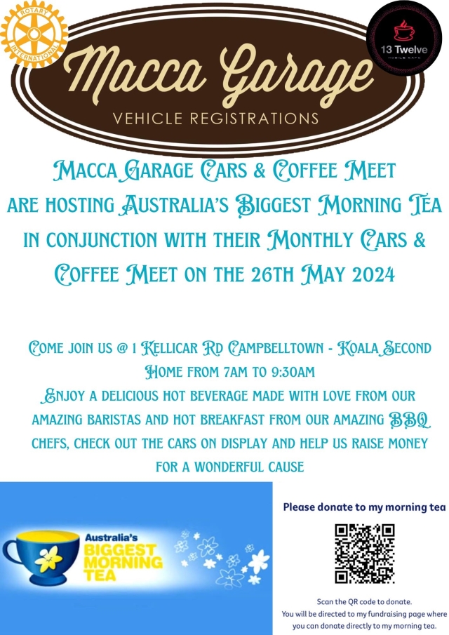 Macca Garage Cars & Coffee- Australia’s Biggest Morning Tea